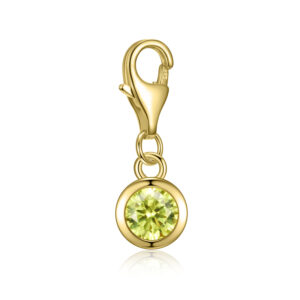 Charm mit Zirkonia peridot