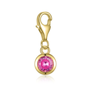 Charm mit Zirkonia pink