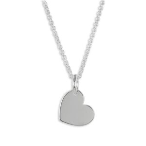Collier mit Gravurplatte Herz Silber 925/000