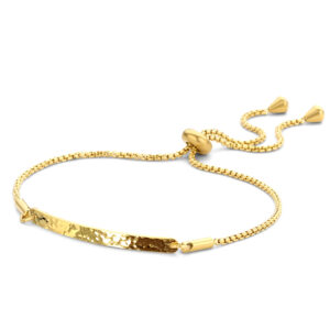 Lovebird Schildarmband gehämmert