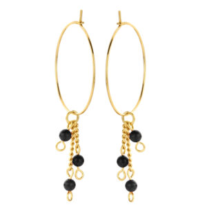 Lovebird Ohrringe mit schwarzen Achat