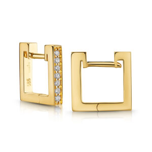 Lovebird Klappcreolen mit Brillant 0.13 ct.