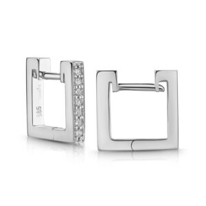 Lovebird Klappcreolen mit Brillant 0.13 ct.