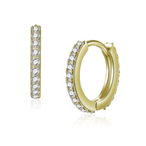 Lovebird Klappcreolen mit 40 Zirkonia