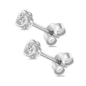 Lovebird Ohrstecker Herz mit Zirkonia