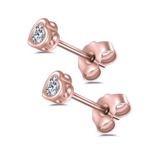 Lovebird Ohrstecker Herz mit Zirkonia