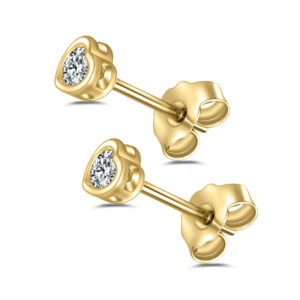 Lovebird Ohrstecker Herz mit Zirkonia