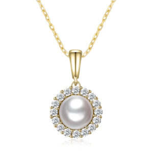 Lovebird Collier mit SWZP und 16 Zirkonia