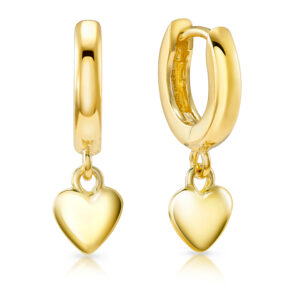 Lovebird Klappcreolen mit Herzen