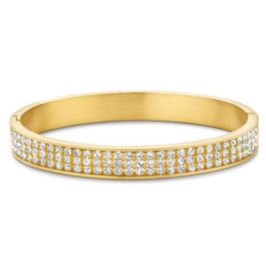 Lovebird Armreif 3 rhg. Kristall weiß