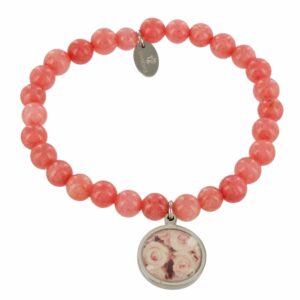 Lovebird Armband Jade pink gefärbt