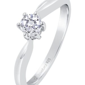 Lovebird Damenring mit Zirkonia 101 Facetten