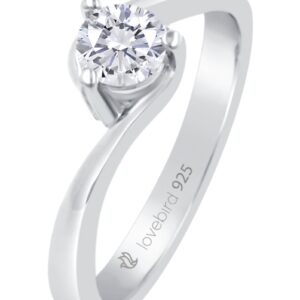 Lovebird Damenring mit Zirkonia 101 Facetten