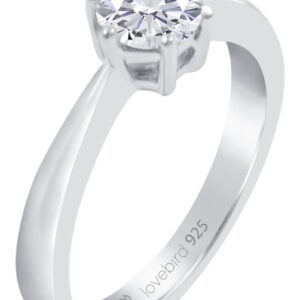 Lovebird Damenring mit Zirkonia 101 Facetten