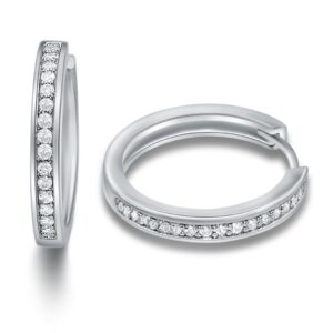 Lovebird Klappcreolen mit 40 Zirkonia 101 Facetten