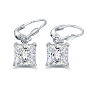 Lovebird Ohrhänger mit Zirkonia Princess Cut