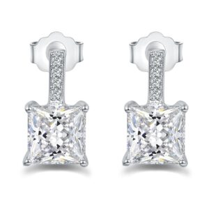 Lovebird Ohrstecker mit Zirkonia Princess Cut