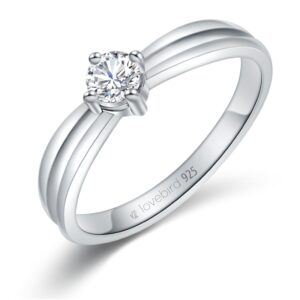 Lovebird Damenring mit Zirkonia