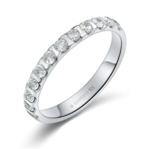 Lovebird Damenring mit 12 Zirkonia 101 Facetten