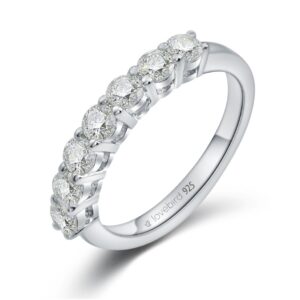 Lovebird Damenring mit 7 Zirkonia 101 Facetten